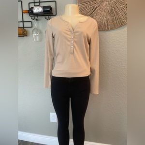 Tan Long Sleeve Top